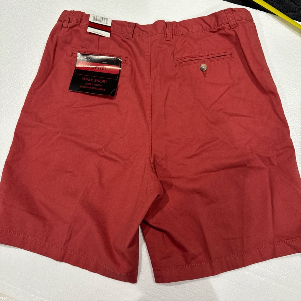Architect Men's Brick Red Flat Front Shorts